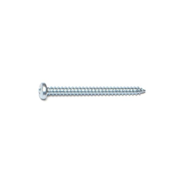 Midwest Fastener Sheet Metal Screw, #8 x 2 in, Zinc Plated Steel Pan Head Phillips Drive, 100 PK 03245 - main